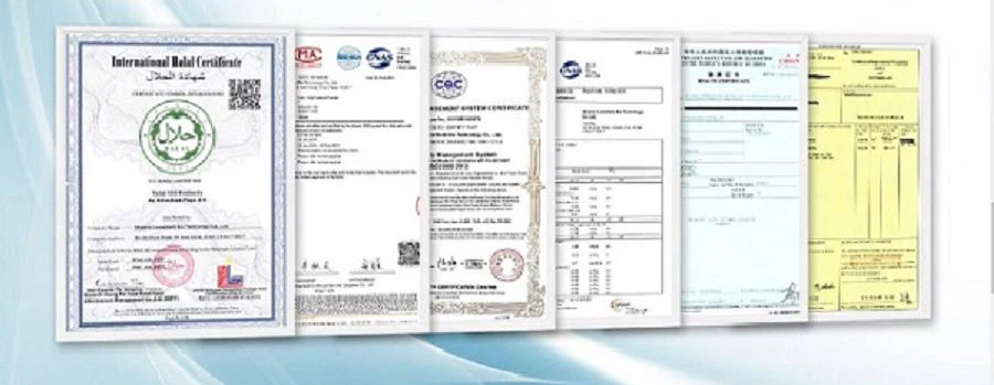 Amla Fruit Extract certificate